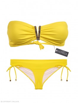 Yellow V-Bandeau Bikini van Phax Chilla