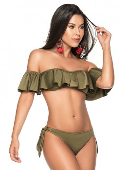 Bikini Off-Shoulder Kaki Groen van Phax Chilla