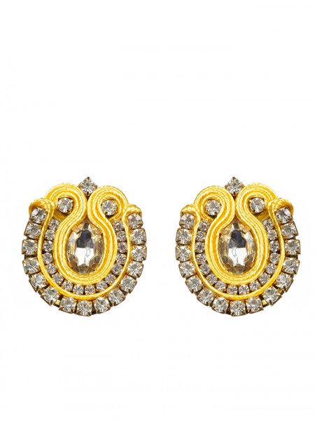 Small Yellow Statement Earrings
