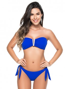 V-Bandeau Bikini Kobaltblauw van Phax Chilla