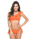 One Shoulder Bikini Orange