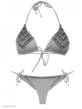 Bikini Triangle Shiny Silver van Label Sale Chilla