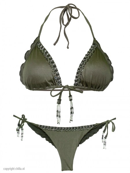 Bikini Triangle Shiny Green van Label Sale Chilla