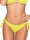 Solid lime yellow tie-side bikini thong bottom by Phax