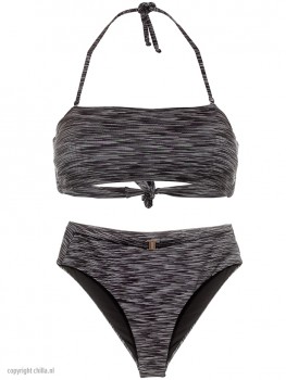 Bikini Bandeau Grey Textured van Mali Swimwear Chilla