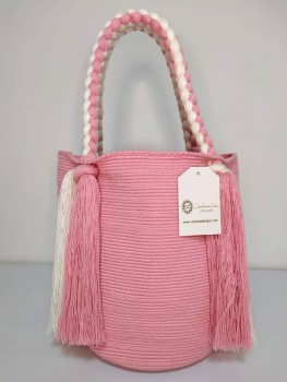 Wayuu Mochila Braided Bag Baby Pink