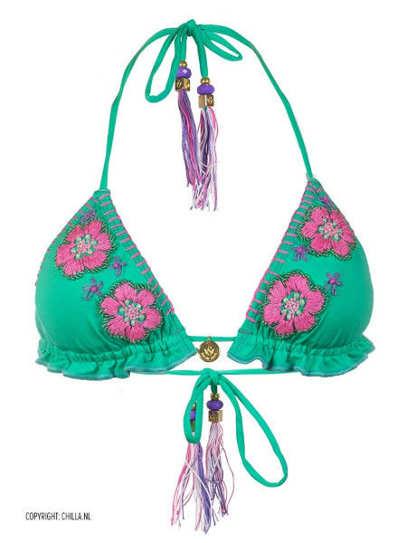 Triangle Bikini Esmeralda Bordado van Swim Days