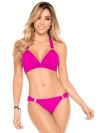 Halter top and intermediate bottom with gold-coated sliders in fuchsia by Phax