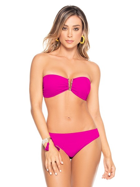 V-bandeau bikini in lovely fuchsia by Phax