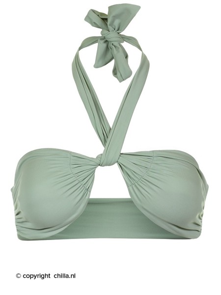 Tie-Front Bandeau Top Basil by Phax