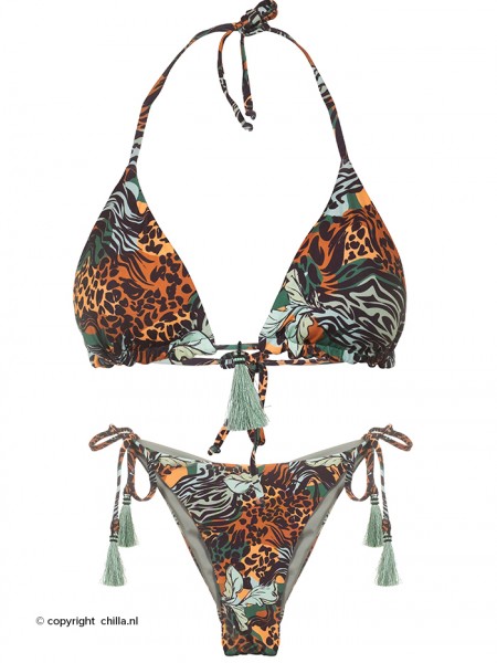 Omkeerbare Bikini Animal Green van Mystical Swimwear Chilla