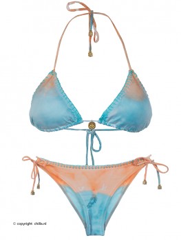 Triangle Bikini Batik Salmon/Blue van Swim Days Chilla
