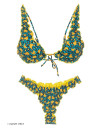 Halterbikini met golvende randjes in print met bananen van Vitamins