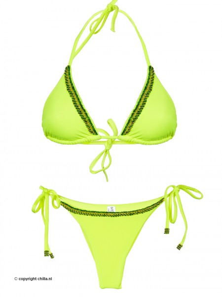 Semi-Thong Bikini Neon Lemon