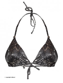 Bikini Triangle Black Silver Python van Mystical Swimwear Chilla