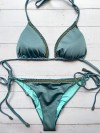 Bikini Triangle Blue-Gray-Green Beads van Mystical Swimwear Chilla