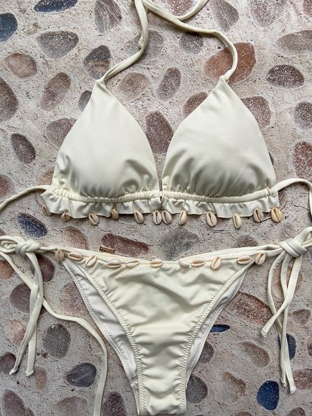 Schelpenbikini Jungla Ivoor van Milonga