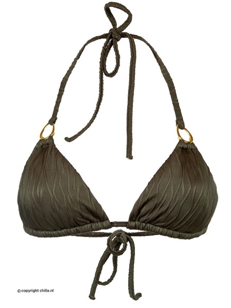 Bikini Triangle Kaki Green Texture by Mystical Swimwear