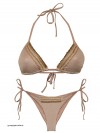Bikini Triangle Shiny Gold Stripes van Mystical Swimwear Chilla