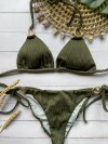 Bikini Triangle Kaki Green Texture van Mystical Swimwear Chilla