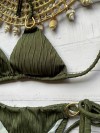Bikini Triangle Kaki Green Texture