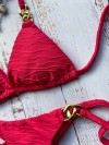String Bikini Red Texture van Mystical Swimwear Chilla