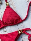 Thong Bikini Red Texture