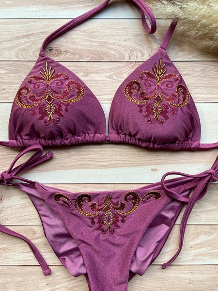 Bikini Triangle Grape Embroidery by Mystical Swimwear