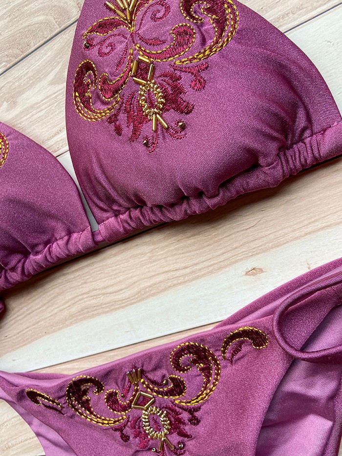 Bikini Triangle Grape Embroidery van Mystical Swimwear Bikini Triangle Grape Embroidery van Mystical Swimwear