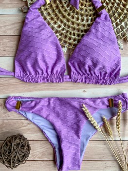Bikini Halter Lilac Texture