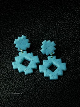 Turquoise Aztec Earrings by Aurora Creation 2