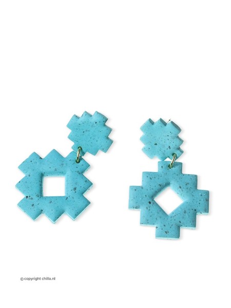 Turquoise Aztec Earrings by Aurora Creation