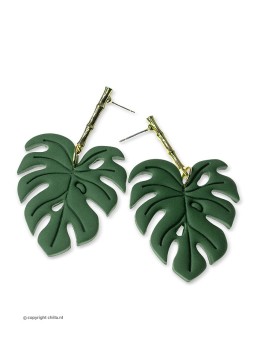 Monstera Oorbellen Groen