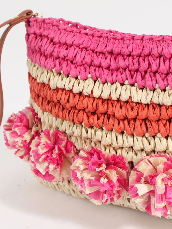 Tilda Clutch Naturel/Roze van Pia Rossini Tilda Clutch Naturel/Roze van Pia Rossini