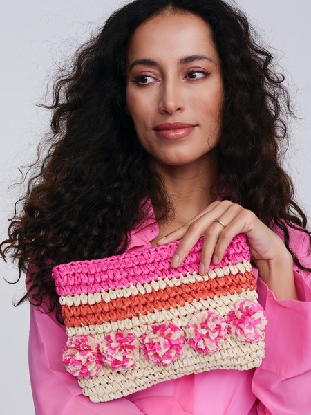 Tilda Clutch Natural/Pink by Pia Rossini