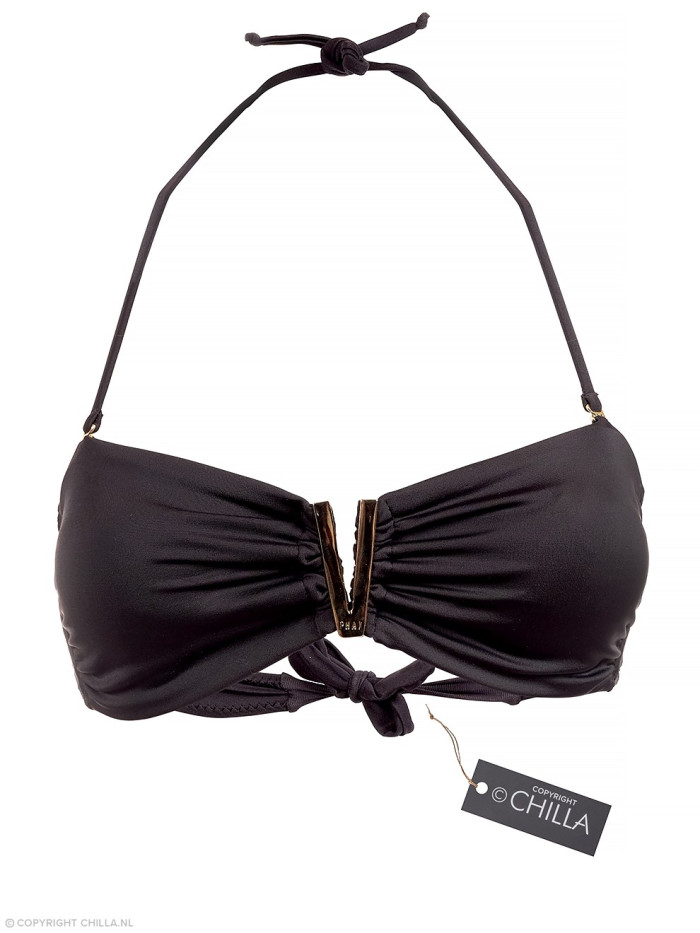 V-Bandeau Top Color-Mix Black by Phax V-Bandeau Top Color-Mix Black by Phax