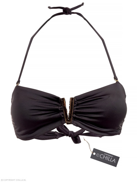 V-Bandeau Top Color-Mix Black by Phax