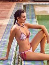 Bikini in romantic floral print with stitched wavy edges by Vitamins