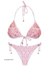 Prachtige bikini met de hand geborduurd met kleurrijke kralen van Swim Days