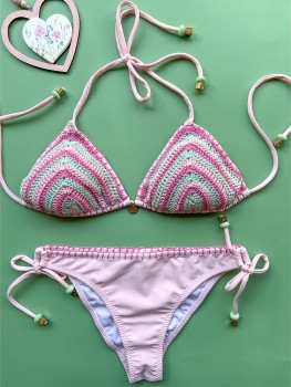 Bikini Crochet Arcoiris Roze van Swim Days Chilla