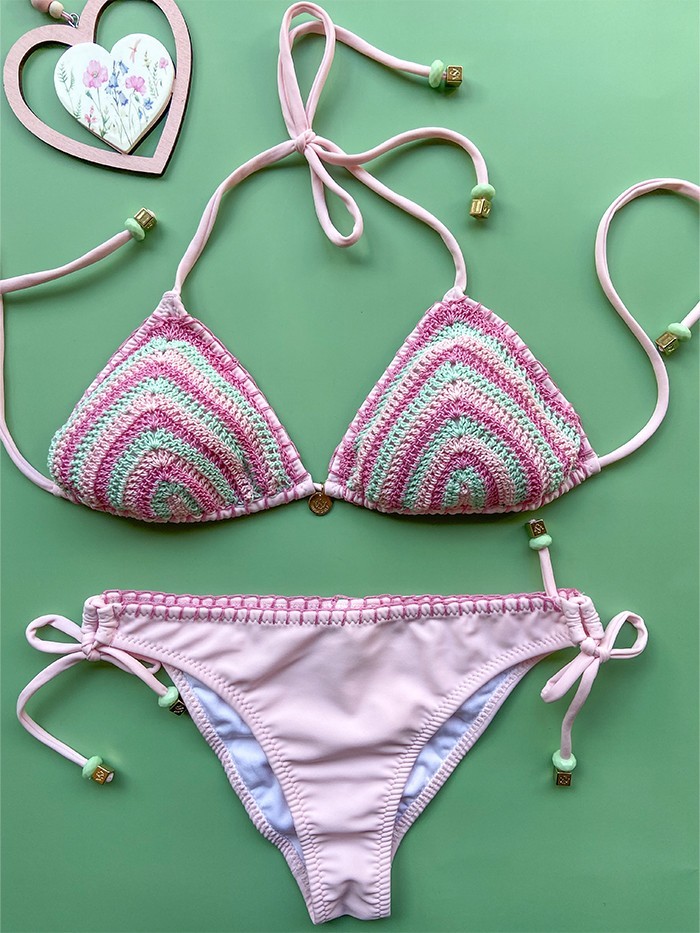 Bikini Crochet Arcoiris Roze van Swim Days Bikini Crochet Arcoiris Roze van Swim Days