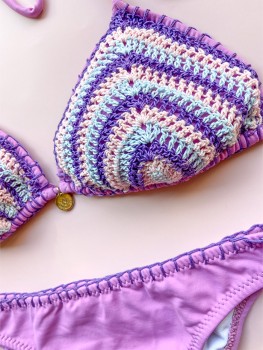 Bikini Crochet Arcoiris Lila van Swim Days Chilla