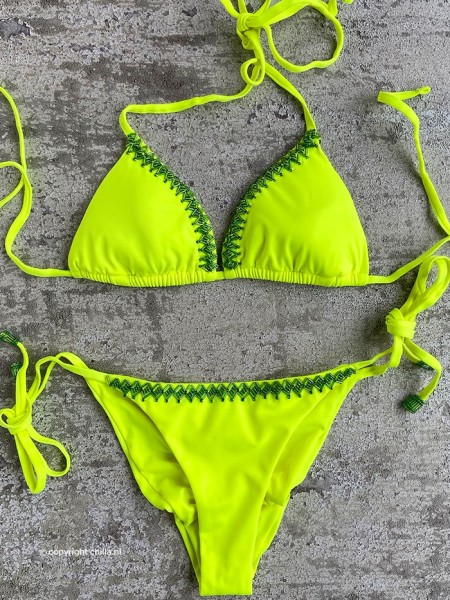 Bikini Triangle Neon Green van Mystical Swimwear