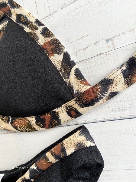Bikini Leopard Black by Mystical Swimwear