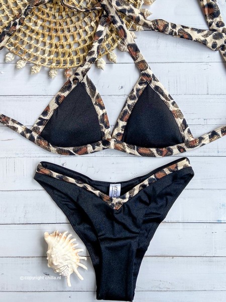 Bikini Leopard Black by Mystical Swimwear