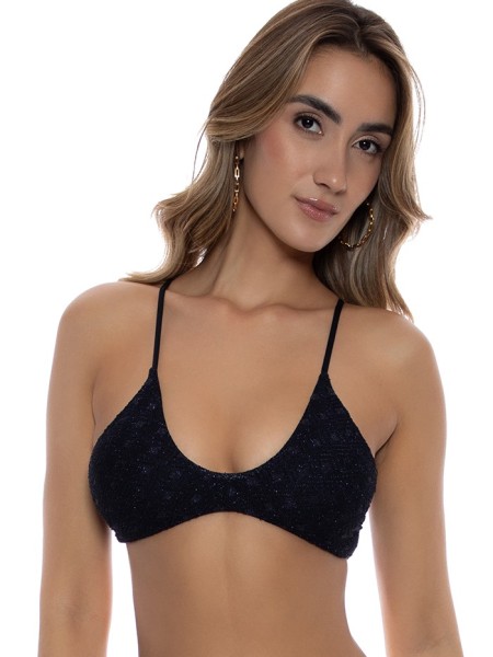 Cross Neck Top Brilla Black van Luli Fama Swimwear