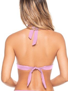 Lilac pink bikini top with gold-coated sliders by Phax 2