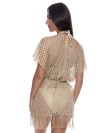 Short Caftan Caught Up Gold