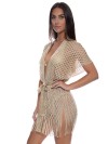 Short Caftan Caught Up Gold