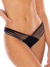 Beautiful black Brazilian bikini bottom with thin straps by Luli Fama Miami